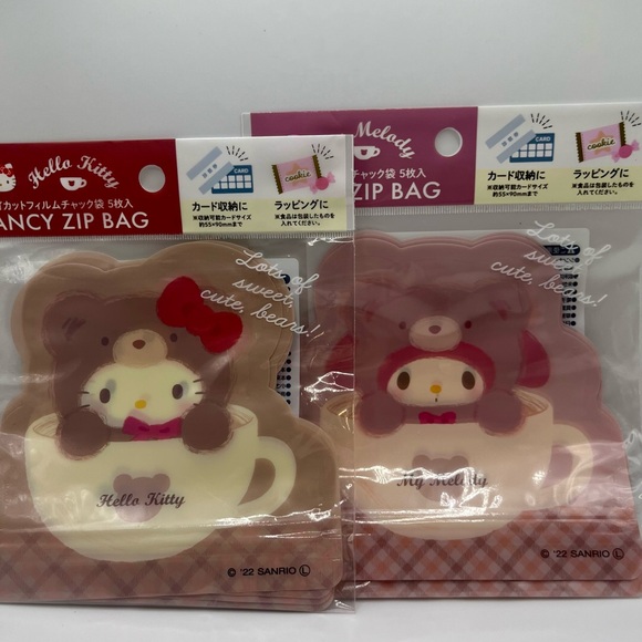 Sanrio Characters Teddy Bear Latte Zip Top Bags - Picture 4 of 5